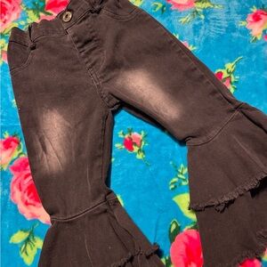 SHEIN Charcoal Flared Kids Jeans